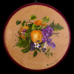 Frutta - acrilico su legno - diam. cm. 26
