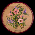 Rose di macchia - acrilico su legno - diam. cm. 26